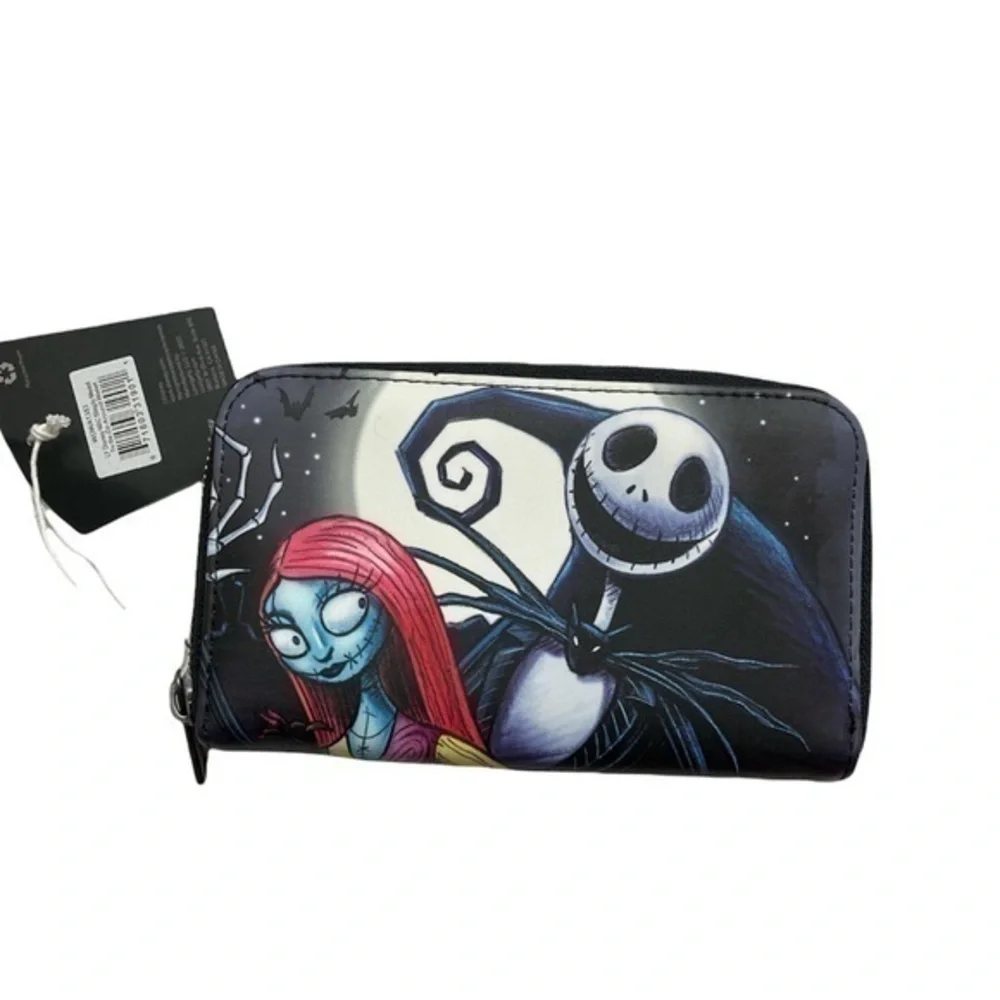 Disney loungefly Tim Burton nightmare before Christmas black clutch wallet nwt